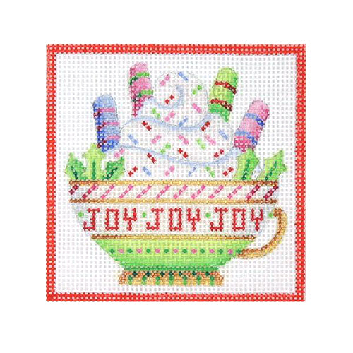 BB 3196 - Square Ornament - Joy Teacup