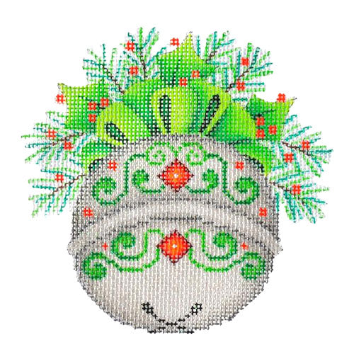 BB 6018 - Jingle Bell - Silver with Green Bow