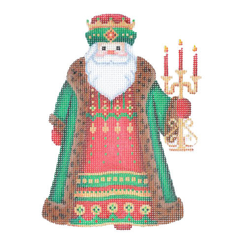 BB 6050 - Santa Claus - Brown Robe with Candles