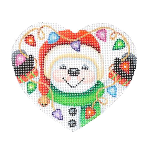BB 6056 - Mini Snowman Heart - Lights