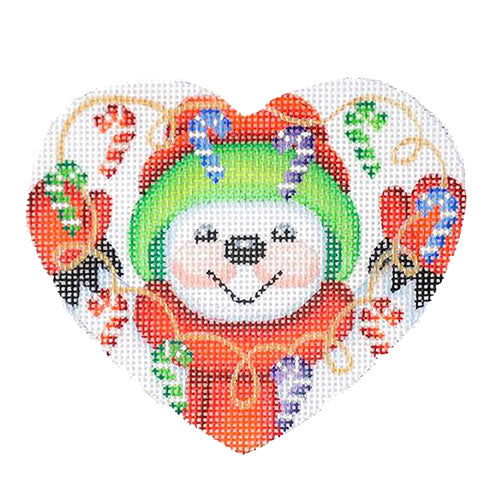 BB 6058 - Mini Snowman Heart - Candy Canes