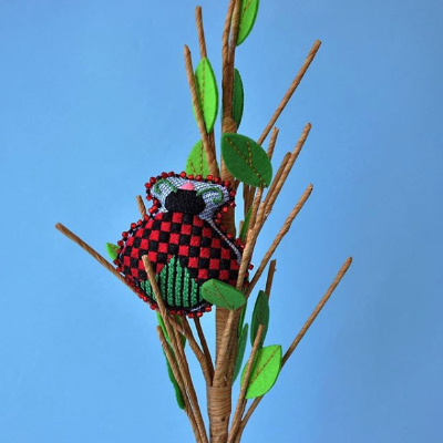 BB 1564 - Lady Bug - Red & Black Checkered
