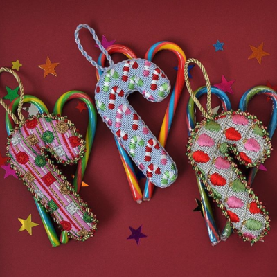BB 0918 - Candy Cane - Silver with Lights
