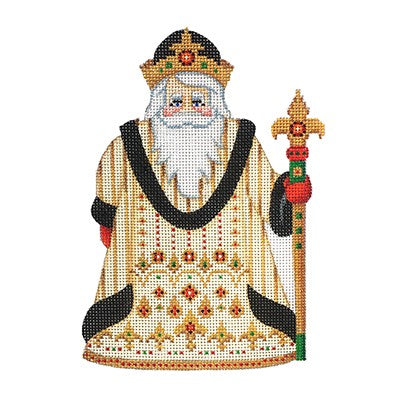 BB 6055 - Santa Claus - Gold & Black Robe with Jewels
